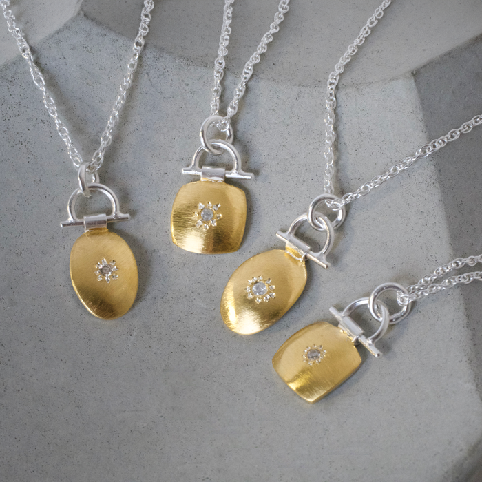 Oval Keum Boo Cognac Diamond Pendant Necklace
