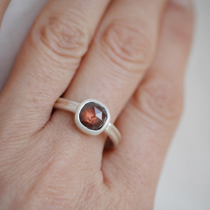 Rose Zircon Dual Ring | Size P 1/2