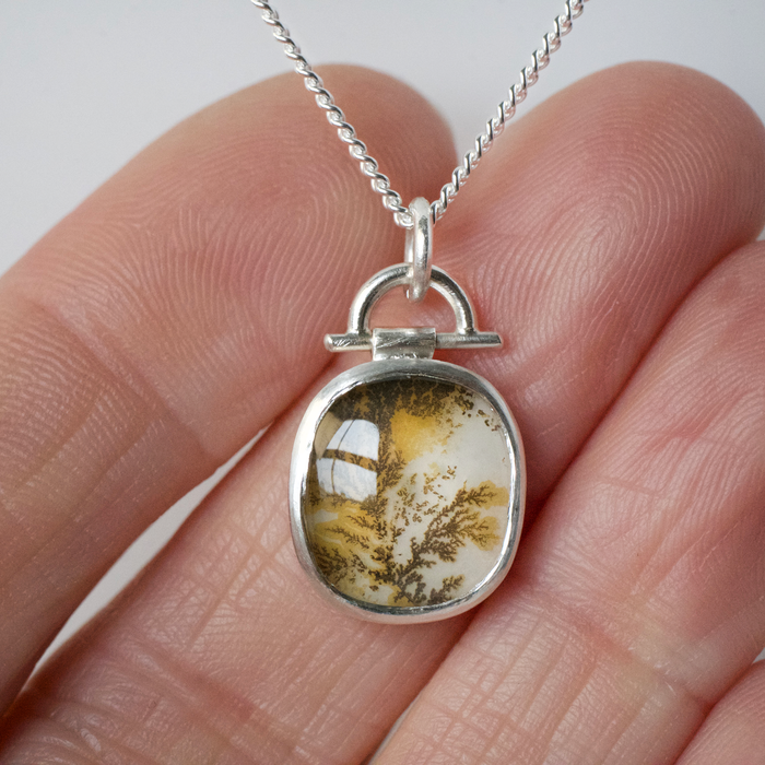 Dendritic agate handmade pendant