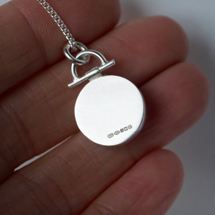 Dandelion Handmade Dendritic Agate Silver Pendant