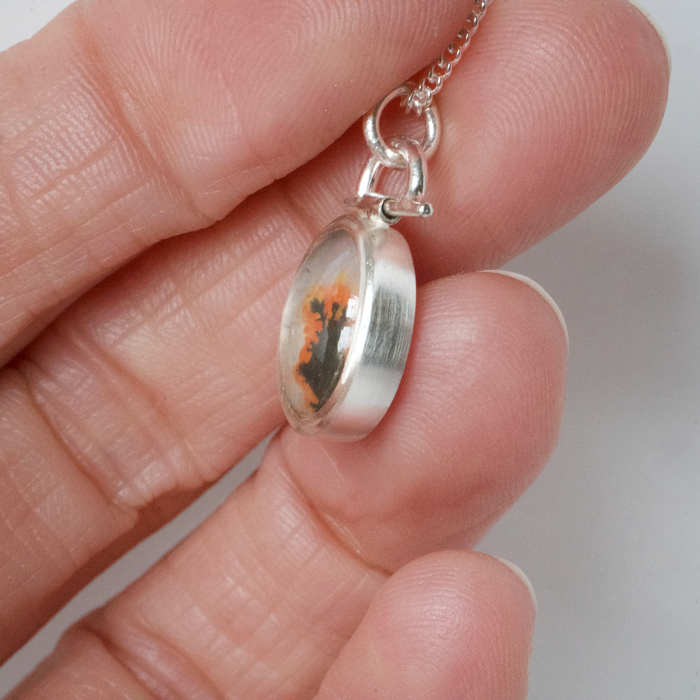Dendritic Agate Pendant Necklace | Embers