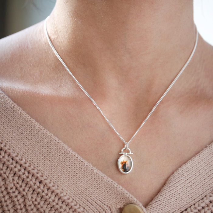 Dendritic Agate Pendant Necklace | Embers
