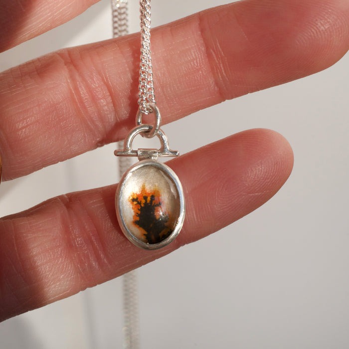 Dendritic Agate Pendant Necklace | Embers