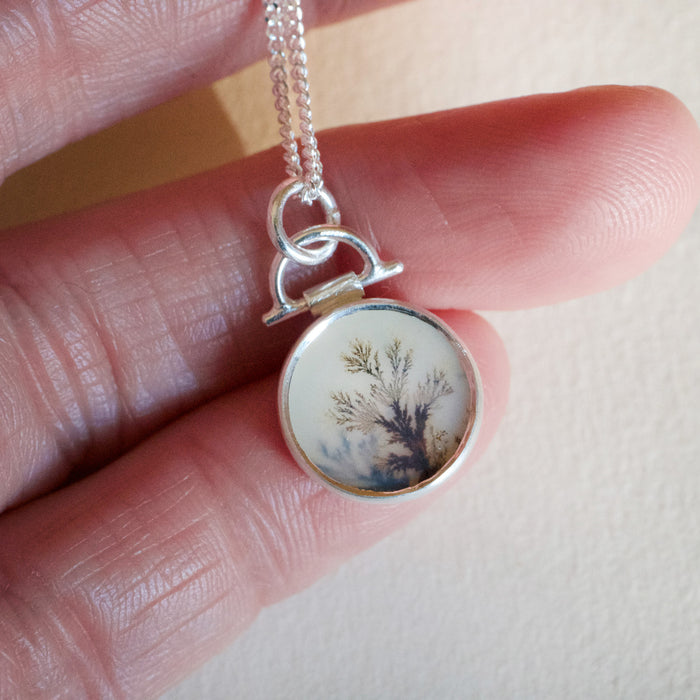 Dendritic Agate Quartz Pendant Necklace | Arboreal