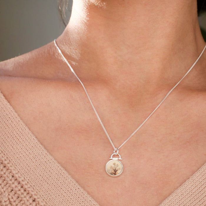 Dendritic Agate Quartz Pendant Necklace | Arboreal