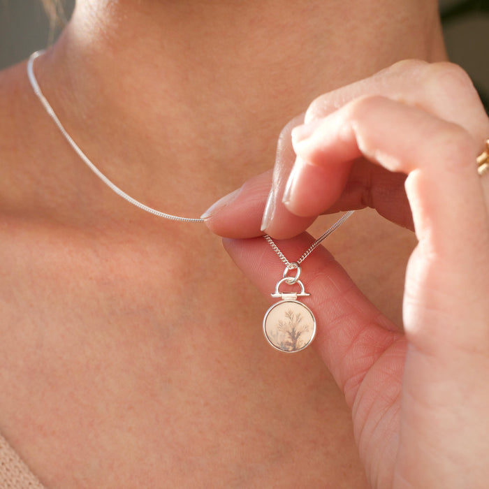 Dendritic Agate Quartz Pendant Necklace | Arboreal