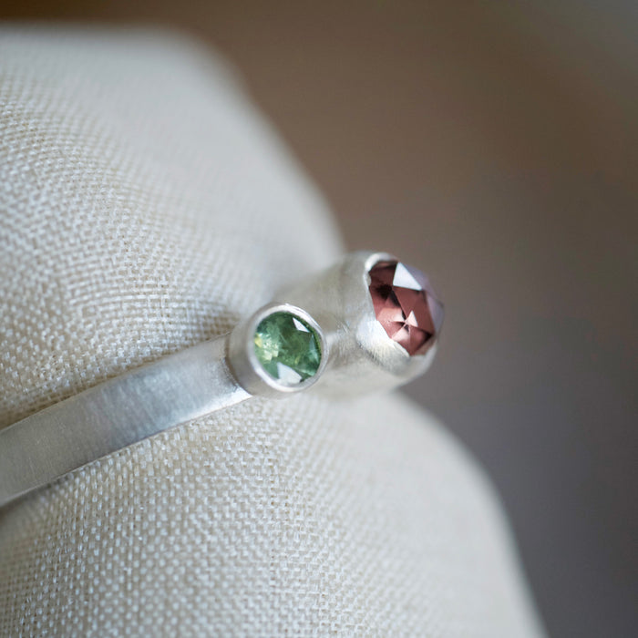 Garnet and Zircon Ring | Size N 1/2