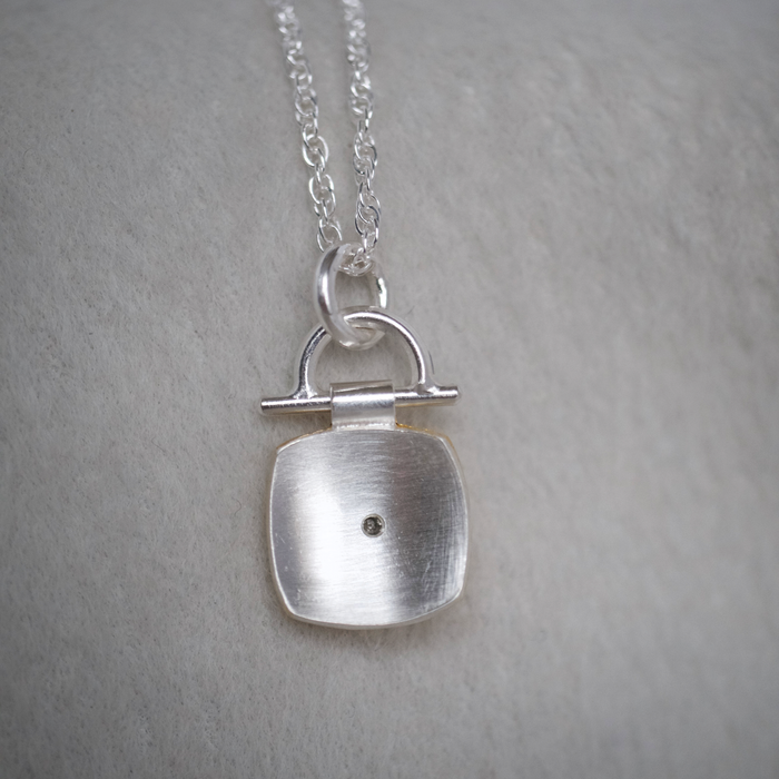 Cushion Keum Boo Diamond Pendant Necklace