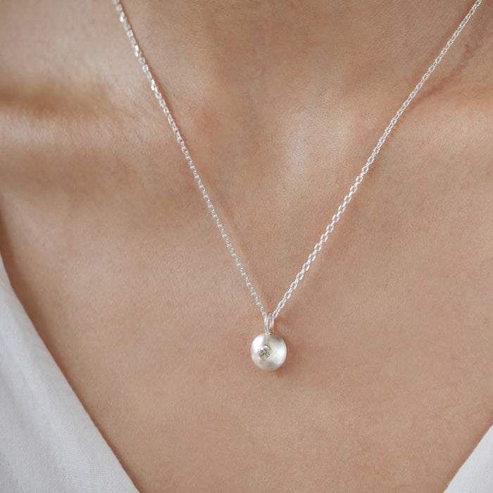 Grey Sapphire Pendant Drop