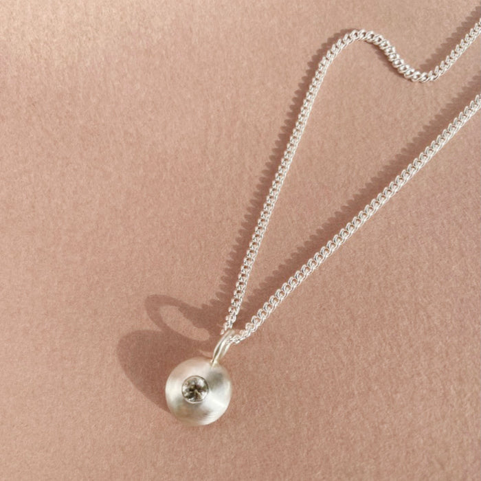 Grey Sapphire Pendant Drop