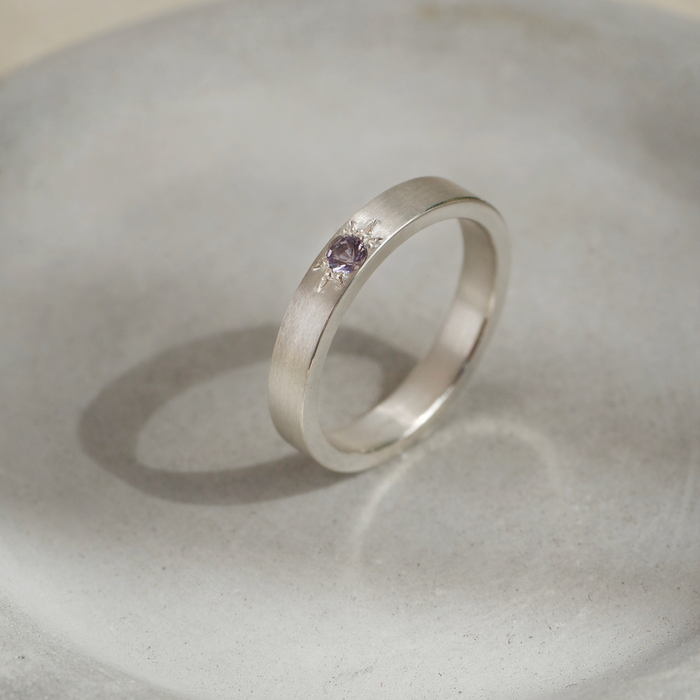 Star Violet Spinel Ring | Size K 1/2