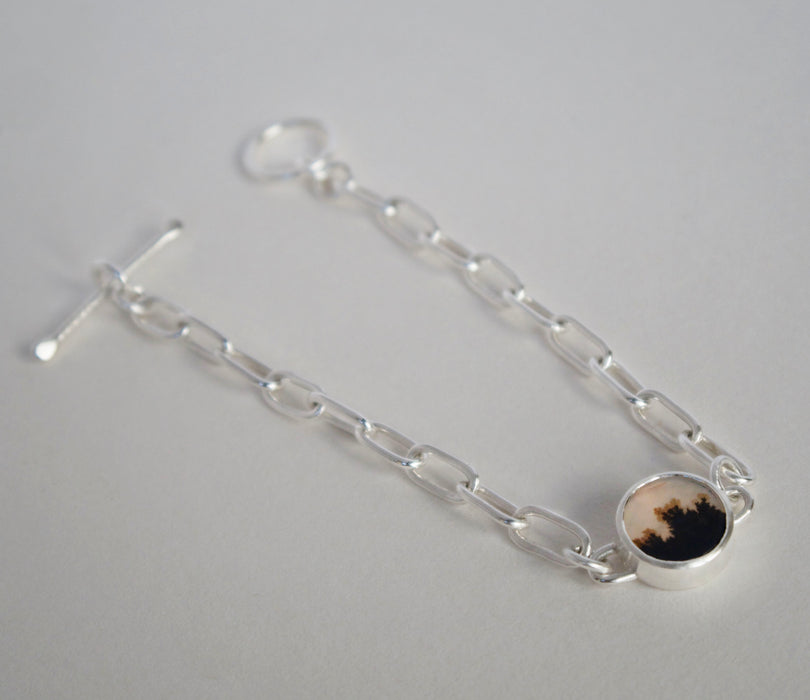 Dendritic Agate Bracelet, Yin-Yang