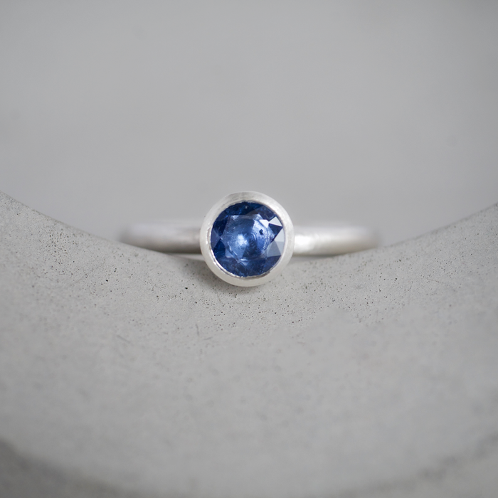 Blue Sapphire Goblet Ring