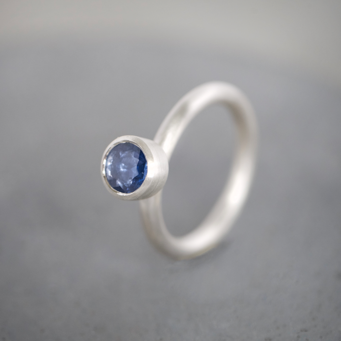 Blue Sapphire Goblet Ring