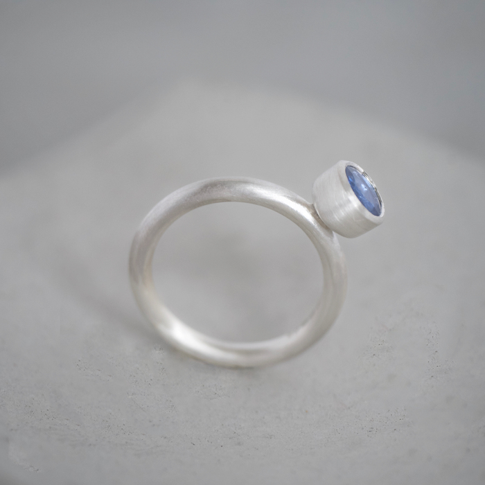 Blue Sapphire Goblet Ring