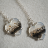 Dendritic Agate Heart Earrings