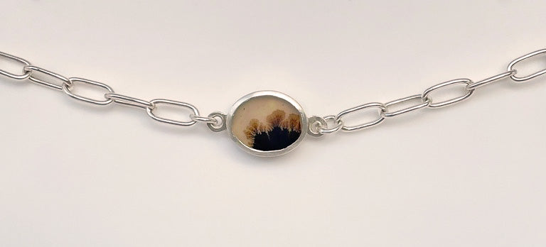 Dendritic Agate Bracelet, Kelp