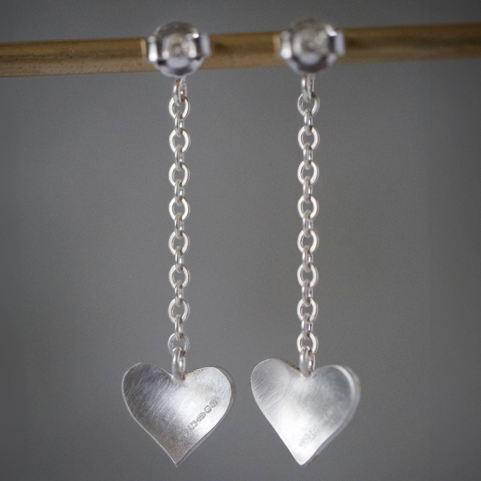 Keum Boo Heart Drop Earrings