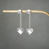 24ct gold keum boo heart drop earrings