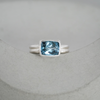 London Blue Rose Cut Topaz Ring