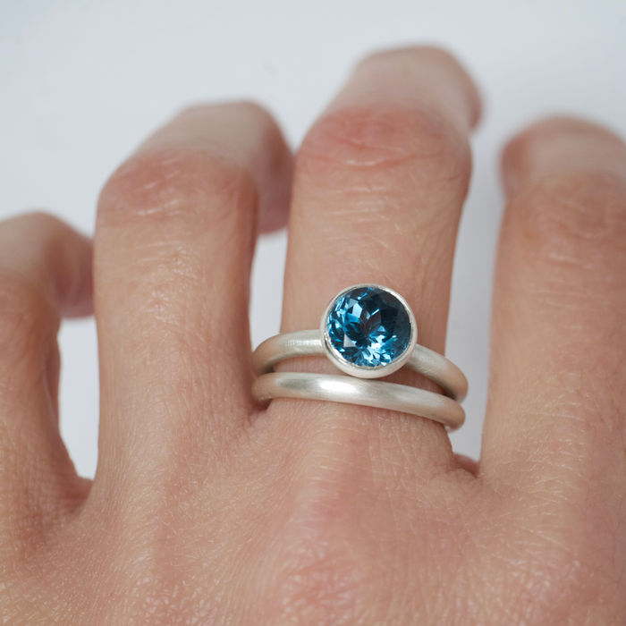 London Blue Topaz Sterling Silver Ring
