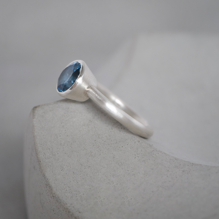 London Blue Topaz Sterling Silver Ring