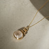 Icy tourmaline 9ct gold pendant necklace by Natalie Vernazza