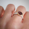 Natalie Vernazza cherry red tourmaline ring mixed metal gold and silver
