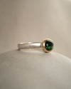 Green tourmaline mixed metal ring Natalie Vernazza