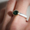 Tourmaline solid gold silver ring by Natalie Vernazza Elegant Jewellery