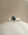 London Blue Topaz Ring gold silver ring Natalie Vernazza elegant jewellery.