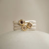 Warm diamond stacking rings by Natalie Vernazza elegant jewellery