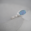 Oval Lightning Ridge Opal Silver Ring