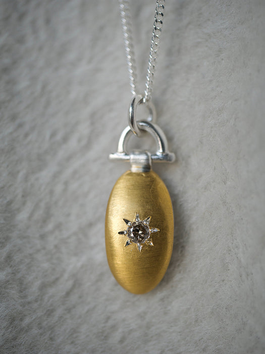 Star Set Cognac natural diamond necklace Keum Boo gold and silver pendant Natalie Vernazza elegant jewellery UK