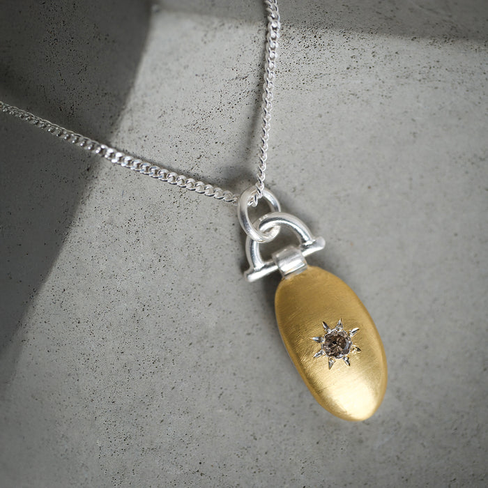 Star Set Cognac Diamond pendant necklace Natalie Vernazza Keum Boo jewellery