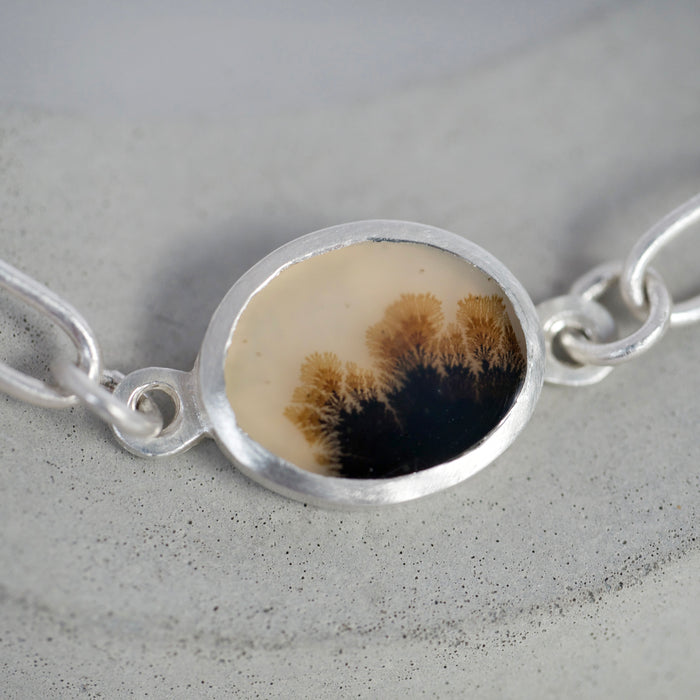 Dendritic Agate Bracelet, Kelp