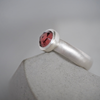 Rose Cut Garnet Court Ring