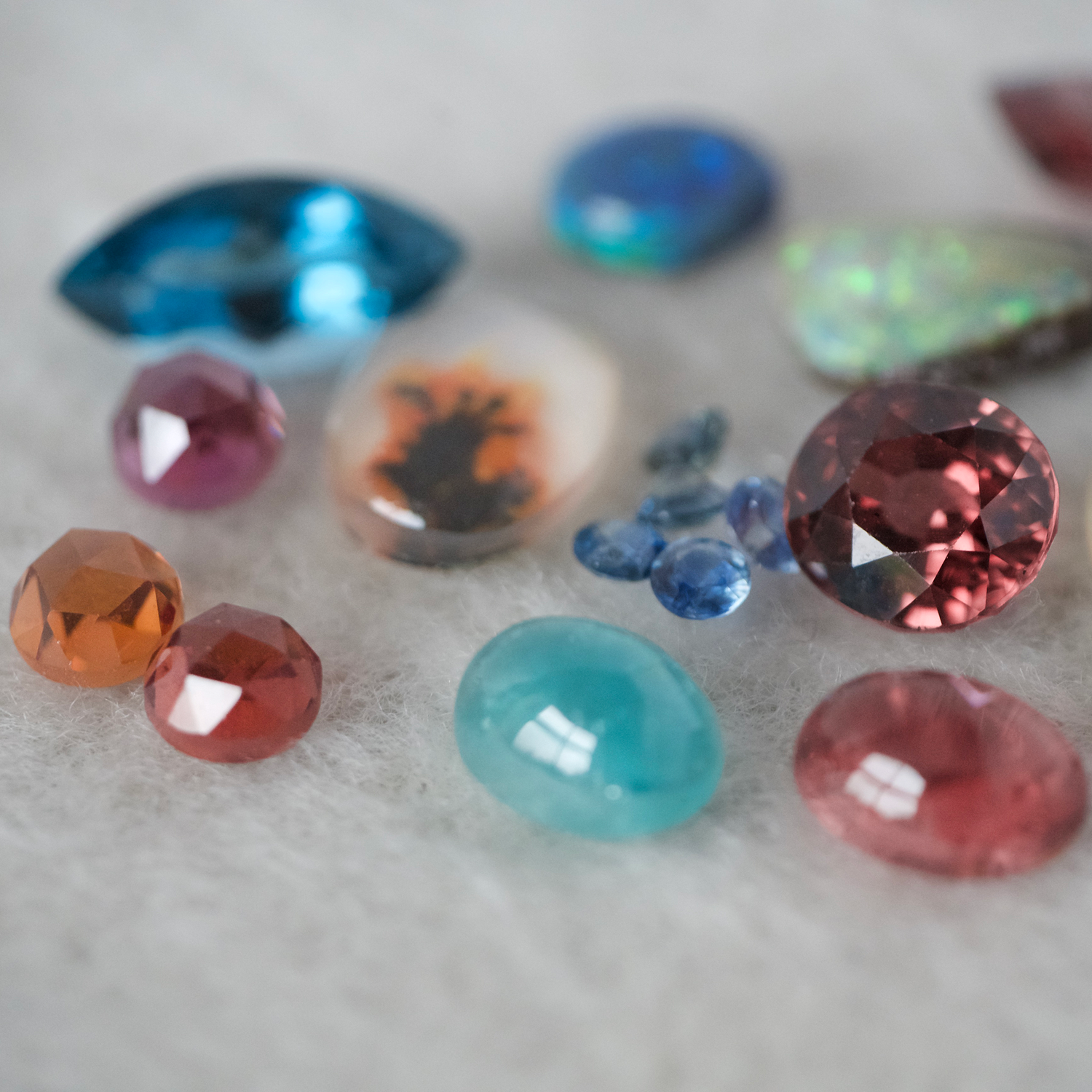 Selection of ethically sourced gemstones